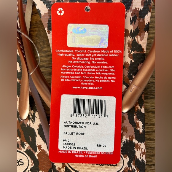 Havaianas Slim Leopard Print Flip Flops - Picture 5 of 6
